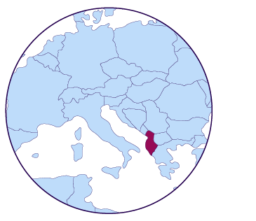 Icône de carte de l'Albanie