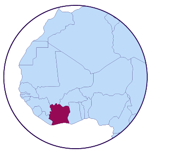 Côte d'Ivoire carte icône