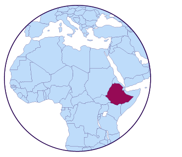 Icône de carte de l'Éthiopie