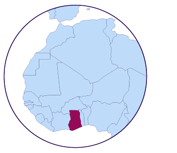 Icono de mapa Ghana