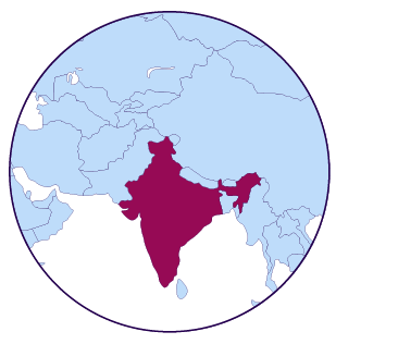 Icono de mapa India