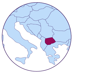 Icône de carte de Macédoine du Nord