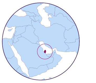 Icône de carte du Qatar