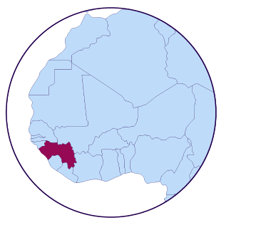 Icône de carte de la République de Guinée