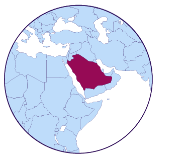 Icône de carte de l'Arabie saoudite