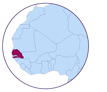 Icône de carte du Sénégal