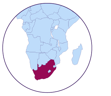 Icône de carte de l'Afrique du Sud
