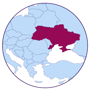 Icône de carte de l'Ukraine