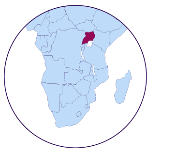 Icône de carte de l'Ouganda