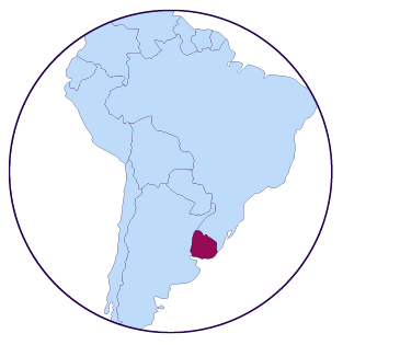 Icône de carte de l'Uruguay