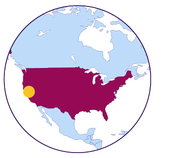 Icono de mapa Estados Unidos de América (California)