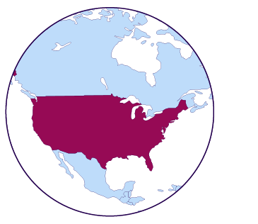 Icono de mapa Estados Unidos de América